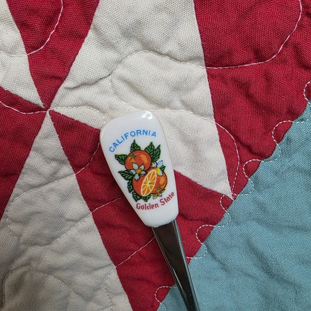 Vintage California Golden State Souvenir Spoon Stainless Steel Japan Oranges